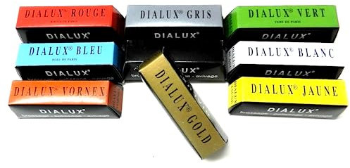 JTS Dialux Polierpaste 9 Stangen Set Alle Arten von Juwelieren Rouge Polish Rot/Blau/Weiß/Grün/Gelb/Grau/Orange/Schwarz/Gold