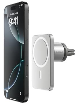 Belkin MagSafe Vent Mount Pro-MagSafe Phone Mount for Car-Car Accessories-Car Phone Holder Mount-Magnetic Phone Holder for iPhone 14, iPhone 13, iPhone 12 Pro Max, Pro, Mini Models (Renewed Premium)
