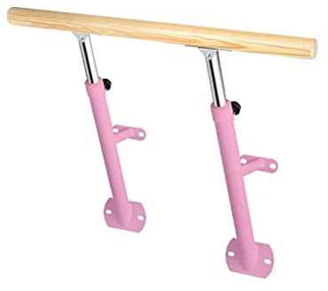 Ballettstange, Wandmontage, Ballettstange für Kinder und Erwachsene, für Zuhause, Tanzen, Dehnen, Ballett, höhenverstellbar, für Fitness, Üben, Tanzen (Rosa, 1,5 m)