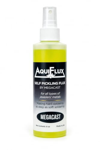 MegaCast Aquiflux - Fundente de decapado automático para metales preciosos, joyas de oro y plata y soldadura dura, 226.8 g (275 ml)