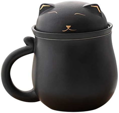 Cabilock Tasse à Thé Tasse à Café En Céramique Tasses à Thé De Kung-fu Tasses De Chocolat Chaud Tasse Deau Infuser Une Tasse De Thé Tasse Avec Infuseur Coupe Bureau Le Chat Tasse De Yaourt