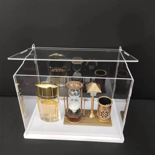 Clear Acryl Display Case-Assemble ,Top Cove Openable Tür, Verdickte Basis, Staubschutz Showcase für Action Figuren Spielzeug Collectibles (30x15x25cm/12x6x10in)