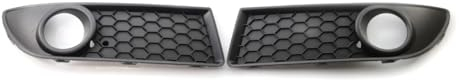 BIPANO 1 Paar Auto-Frontstoßstange, unterer Nebelscheinwerfer, Lüftungsgitter, Grillabdeckung, for VW, for POLO, for GTI 2006 2007 2008 2009, for MK4 9N3 ABS Schwarz Nebelscheinwerfer-Einfassungsgitte