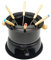 Rheross Juego de fondue de chocolate, multifunción, acero al carbono, helado, chocolate, queso, olla caliente, olla de fusión, juego de fondue
