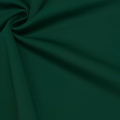 STOFFKONTOR Stretch Scuba Stoff - Meterware, Farbe Tannen-Grün - zum Nähen von Bekleidung