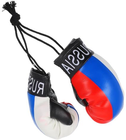 Warmhm Mini-boxhandschuhe mit Russischer Flagge Auto-schlüsselanhänger Party für Boxveranstaltungen Festliche Dekoration 2 Stück Boxhandschuhe Autodekor Boxhandschuhe Wandanhänger