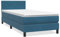 vidaXL Boxspringbett mit Matratze Dunkelblau 80x220 cm Samt, Bett, Bettrahmen, Einzelbett, Schlafzimmermöbel, Lattenrost, Samtbett, Polsterbett