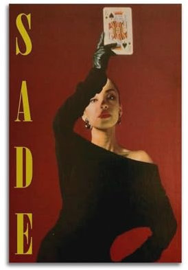 Sade Poster, Wandkunst, Leinwand, ästhetisches Poster, moderne Kunst, Gemälde, Dekoration für Wohnzimmer, Schlafzimmer, elegantes Poster, 30 x 45 cm, ungerahmter Stil