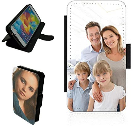 Personalised phone case For iPhone 11 wallet flip case photo on the front panel card slots magnetic catch TPU Rubber holder Access to buttons and ports Cover all sides Black