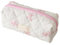 Trousse à crayons avec motif floral rose - Trousse à crayons portable multifonction avec nœud - Trousse de maquillage pour filles et garçons - Avec fermeture éclair - Pour bureau, collège, école,
