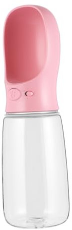 Happyyami 550ml Botella De Viaje para Mascotas Bebedero Automático para Perros y Gatos Hervidor De Agua Portátil Duradero Ligero Fácil De Cerrar