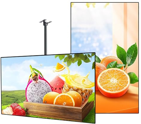 Display Led Ultrasottile Sospeso, Cartellone Pubblicitario Digitale Commerciale Da 32 43 50 55 Pollici, 1920*108P, 1GB+8GB, Schermo Diviso Intelligente, Supporto WiFi/HDMI/USB/RJ45,1PCS-50in