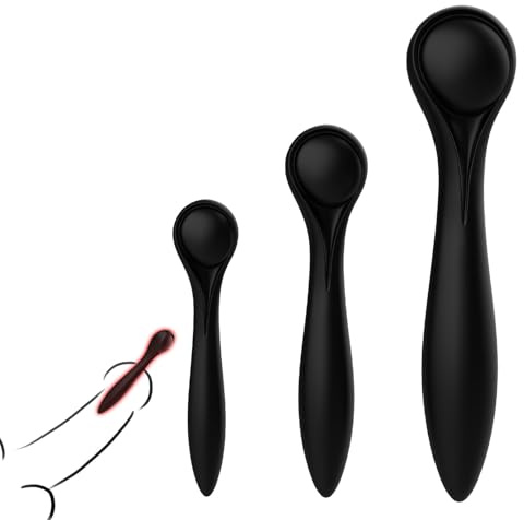 Qiyasex Silikon Dilatoren für Männer – Flexibler Penis Plug zur Harnröhrenstimulation – Urethral Plug Set in 3 Größen – Weicher Harnröhre Dehner für CBT & Sounding