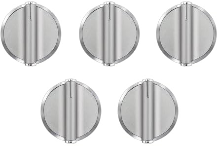 Easy Installation Stove Knobs Parts for Whirlpool WCG97US6DS00 WCG97US0DS00 Cooktop Gas Oven Stove W10594481, 5Pcs