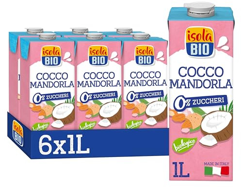 ISOLA BIO Bevanda Cocco e Mandorla Biologica Zero Zuccheri 6x1L