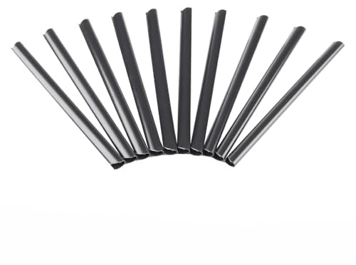 Mucola Klemmschienen für PVC Sichtschutzstreifen 10 Stück 190 mm Anthrazit | Befestigungsclips für Doppelstabmattenzaun, UV-beständig farbecht, werkzeuglose Montage zum Aufstecken, beidseitig am Zaun