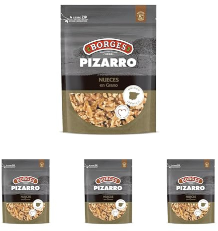 Borges - Nueces en Grano Finca Pizarro Borges - Producto de España - Alto contenido en Omega 3 - Ricas en Antioxidantes - Frutos Secos sin Gluten - Paquete de 520 gramos