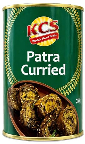 KCS Tinned Patra Curried 400g | Ready-to-Eat Curried Patra | Traditional Indian Snack in Gravy | Suitable for Meals & Side Dishes | 400g Can