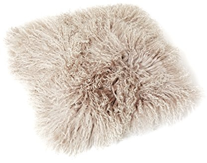 Reissner Lammfelle Tibet Lammfell Kissenbezug langflorig 40x40cm JYC02 Taupe