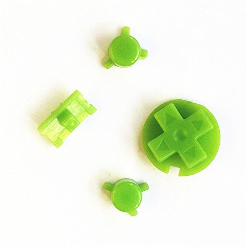 Multicolor Full Set Custom Keypads A B Buttons Mod Kit Button für Game Boy Pocket GBP Ersatzteile – Grün