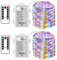 BXROIU 2 x50Leds Silbernedraht Micro Lichterkette Batteriebetrieb 8 Programm (Mehrfarbig)