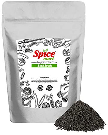Basil Seeds | Tukmaria | Sabja | Subza| TUKHMALANGA | Falooda Seeds A* Grade Premium Quality Free UK P&P 50g-1.9kg (450g)