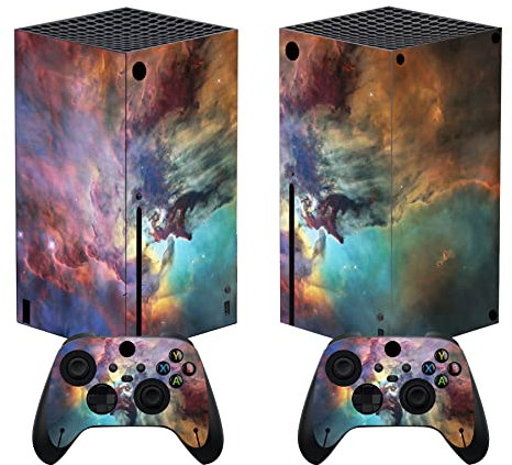 playvital Pegatina para Xbox Series X - Calcomanía Vinilo Skin Adhesivo para Consola y Mando, Diseño Duradero, Protección Antirayaduras, Fácil de Colocar y Quitar (Nebulosa Mística)