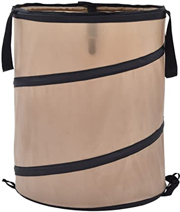 HERCHR Sac de Jardinage 37,8 L, Sac de Jardinage Pliable, Sacs de déchets de Jardin, Poubelle Pop-up, Poubelle à Feuilles avec Boucle de déverrouillage