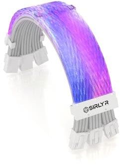 Sirlyr RGB PSU Cables,Full White ARGB GPU Power Supply Cable 3 * 8(6+2) Pin,Strimer Extension Cable Kit 5V 3Pin Synchronized,Customed White PC Chassis (White Connector)