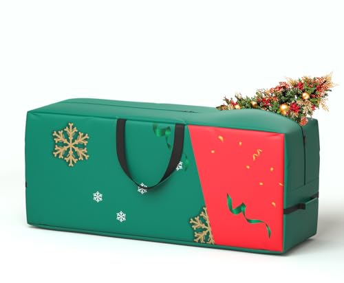 WeihnachtsbaumAufbewahrungstasche, 2,3 m Weihnachtsbaumtaschen – strapazierfähiges 600D PolyesterOxford mit verstärkten Griffen und Doppelreißverschlüssen, breite Öffnung, extra großer
