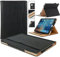 DV Étui à rabat en cuir synthétique pour iPad Pro 12,9 (1ère/2ème génération) Noir