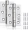 12 Pcs Satin Nickel Hinges - 75 mm Ball Bearing External & Internal Heavy Duty Door Hinges for Wood