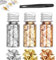 Nazaz Blattgold Flocken, 3 Flaschen Blattgoldflocken mit Pinzette für Nagelkunst-Dekoration, Kunst, Vergoldung, DIY Basteln Künstlerbedarf zum Vergolden Malerei