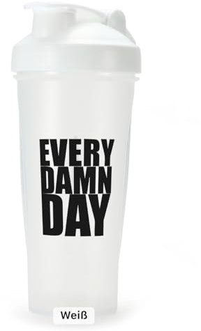 Generisch Proteinshaker, 600ml, auslaufsicher, frei von BPA (weiß)