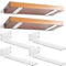4 Pezzi Staffe per Mensole Galleggianti, Staffe per Mensole Pesanti, Supporto da Appendere Alla Parete, Staffe a L, Supporti per Scaffali Invisibili (Bianco, 30 cm)