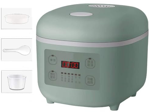 KhUkhu Mini Cuiseur À Riz Ménager Multifonctionnel Intelligent avec Minuterie De Rendez-Vous, Cuiseur À Riz Antiadhésif pour 1 À 4 Personnes, 2 litres, 500 W
