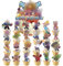 49pcs Wilderness Schlägerei Thema Tortendeko,Wilderness Stars Deko Torte,Cake Topper,Happy Birthday Tortendeko Für Kinder Party Geburtstag Kuchen Dekoration Party Supplies