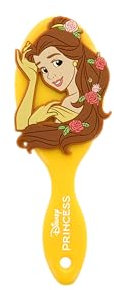 Disney Die Schöne und das Biest – Bürste zum Entwirren von Haaren für Kinder – weiche Borsten gegen Verknoten – ergonomischer rutschfester Griff – Schutz vor Haarfasern – offizielles Produkt Disney