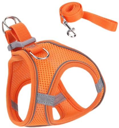 Harnais De Promenade pour Chat - Veste Souple en Maille avec Bandes Réfléchissantes Sécurisées - Accessoires pour Chiens Et Chats Toutes Tailles Voyage Randonnée