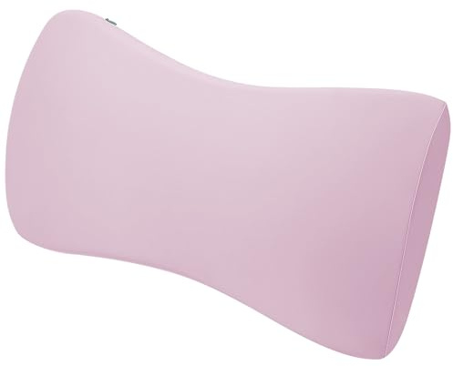 HOTUT Lendenwirbelstütze Kissen,Orthopädisches Lendenwirbelkissen aus Memory Foam,Lendenkissen zum Schlafen für Bett, Sofa, Stuhl, Auto und Bürostuhl(Rosa)