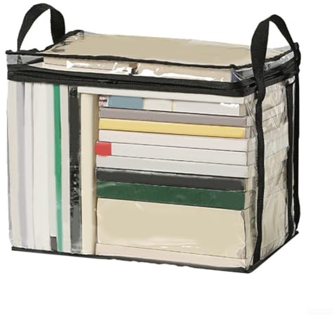 Platzsparende, wasserdichte Bücherbox, faltbarer Organizer für Schule und persönliche Gegenstände (schwarz, L)