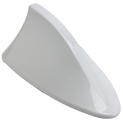 Possbay Auto Antenne Shark Haiflosse Autoantenne mit Verstärker AM FM Dachantenne Weiß