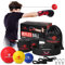 Boxerpoint Reflexball Kinder-Set - Größe S & Schwarz - 3 Bälle & verstellbares Kopfband - Handbandagen & Tragetasche & Ersatzsaiten - Boxball & Reaktionsschnelligkeit