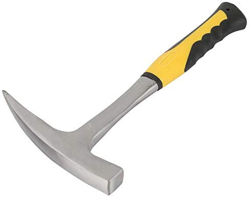 Martillo geológico Martillo de ladrillo de acero con alto contenido de carbono Cabeza doble con punta puntiaguda Boca plana Estudio geológico Martillo de pico de pato de ladrillo(S)
