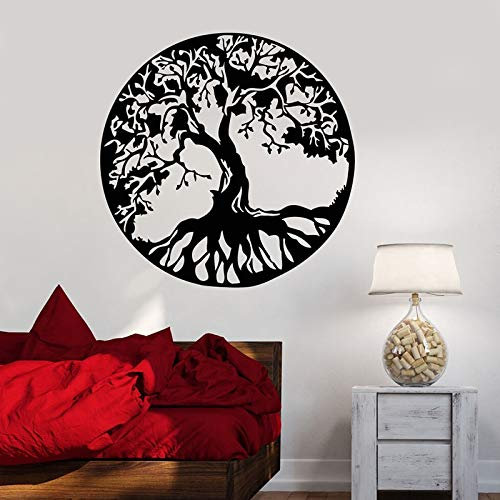 QIANGTOU Vinyl Wandtattoo Keltischer Baum des Lebens Wandaufkleber Familie Natur Stil Aufkleber für Zuhause Raumdekoration Tapete Abnehmbare 30x30cm
