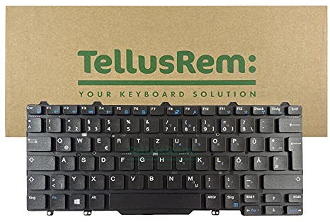 TellusRem Clavier de Remplacement Allemand Non rétroéclairé pour Dell Latitude E5450, Latitude E7450, Latitude E7470