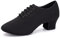 AOQUNFS Zapatos de Baile Latino Mujer Cerrados Tacón Bajo con Cordones Zapatillas de Salsa Tango Moderno Jazz de Practica,NJB-Negro-5CM,2MD,EU34