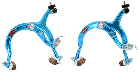 Dia-Compe MX1000 Side Pull Caliper Brake Set (F+R) For Old School BMX, Blue, DP2508-FR