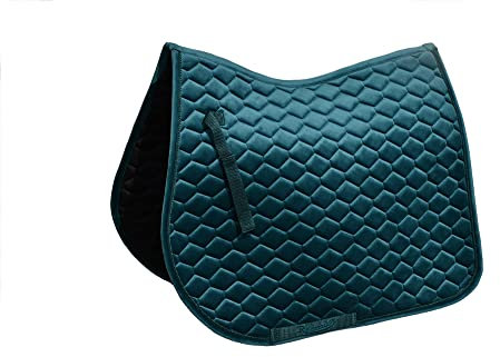 Rhinegold Tapis de Selle en Velours Hexagonal GP - Vert Paon