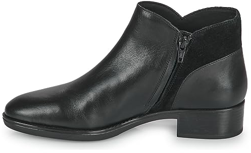 Geox D Felicity, Stivale alla Caviglia Donna, Nero, 38 EU